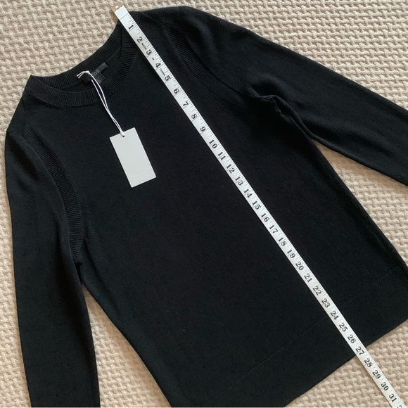 COS Black Linen Blend Crewneck Knit Sweater | XS | NWT |Minimalist - Picture 12 of 13